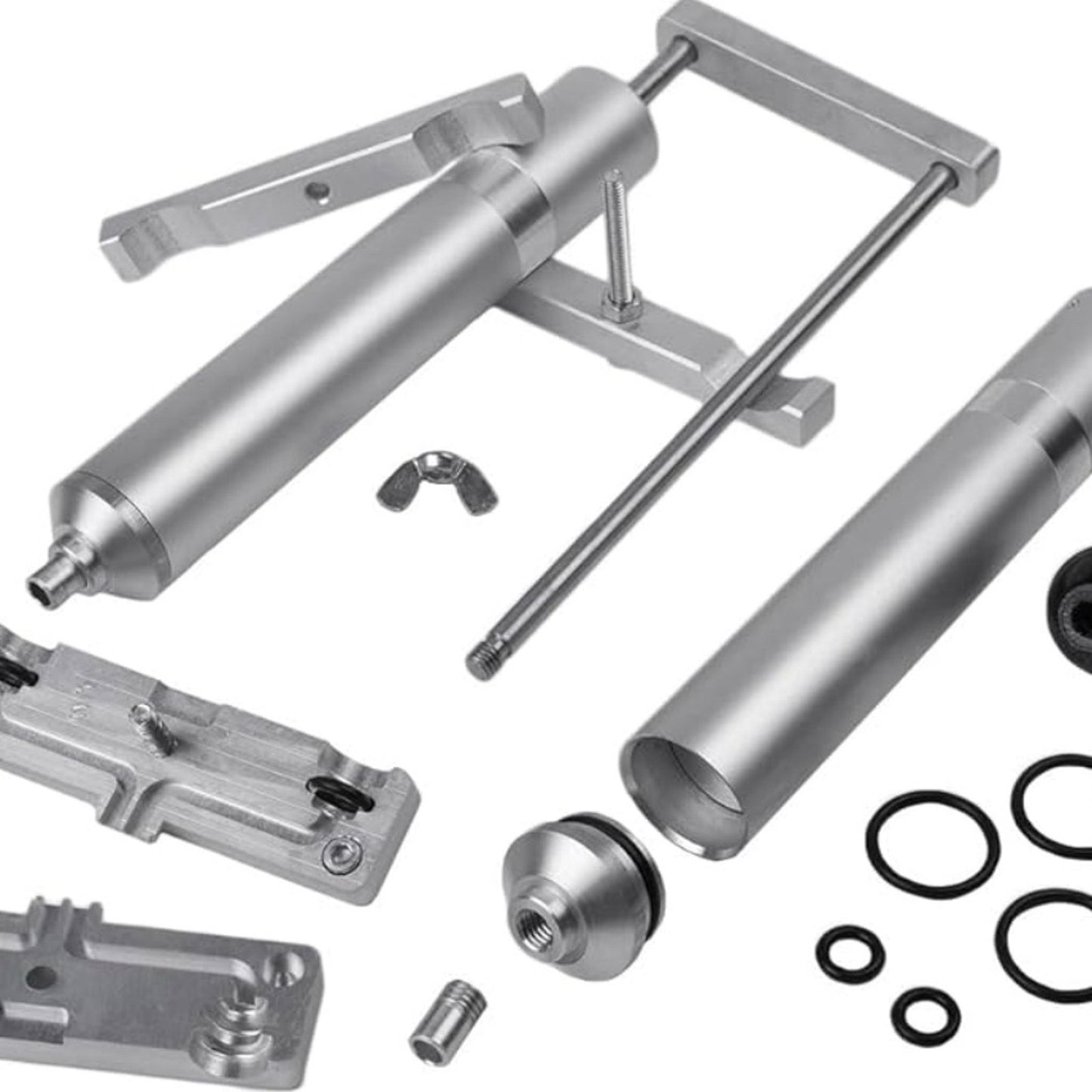 Dual Color Hand Kit Aluminium Injector for Plastisol Soft Bait Lures DIY Soft Lure Making Tool 2Х4oz Dual Mixing Color Kit