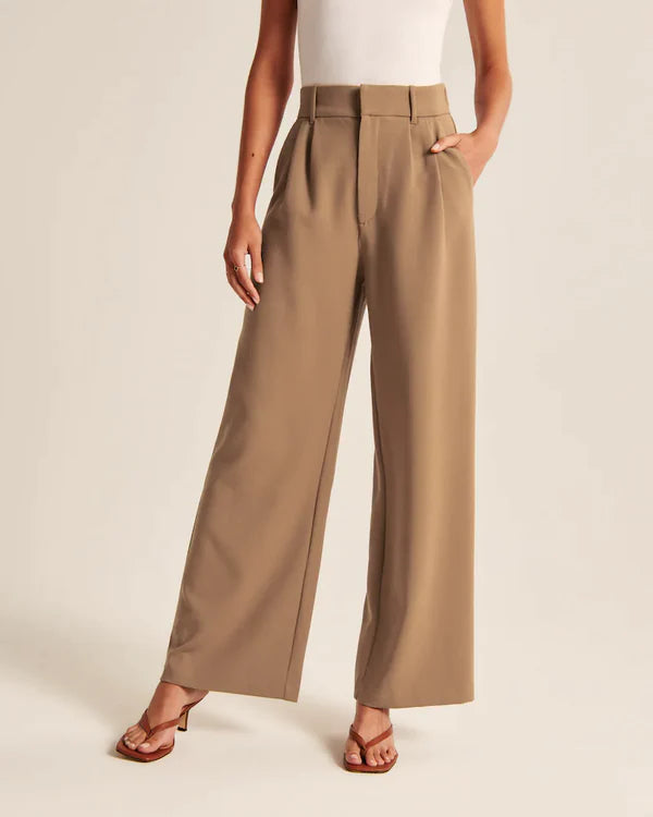 Light Wide-Leg Tailored Pants (Women)