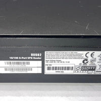 Cisco Rv082 8. Port Fast Ethernet VPN Router. Dual Wan 8 X 10/100Base. Tx LAN, 1 X 10/100Base. Tx Wan, 1 X 10/100Base. Tx DMZ Product Type: Routing/Switching Devices/Routers & Gateways