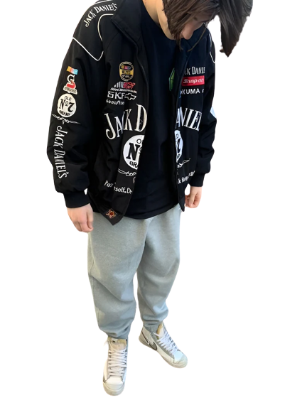 Vintage NASCAR No.7 Black & White Jacket (Unisex)