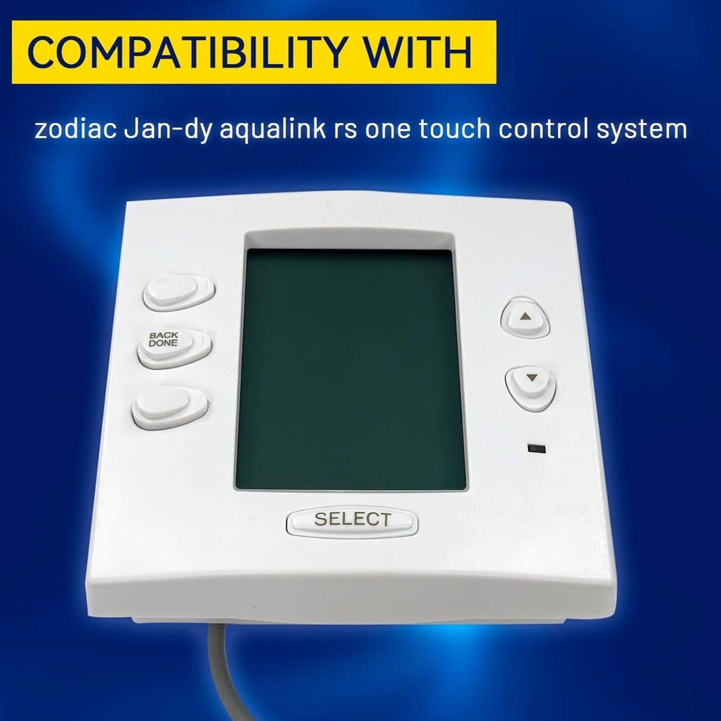 R0551800 Service Controller for Zodiac Jan-dy AquaLink RS One Touch Control System, Pool & Spa Control Panel PCB Buttons, LED, LCD, Connector 3.6FT Cable