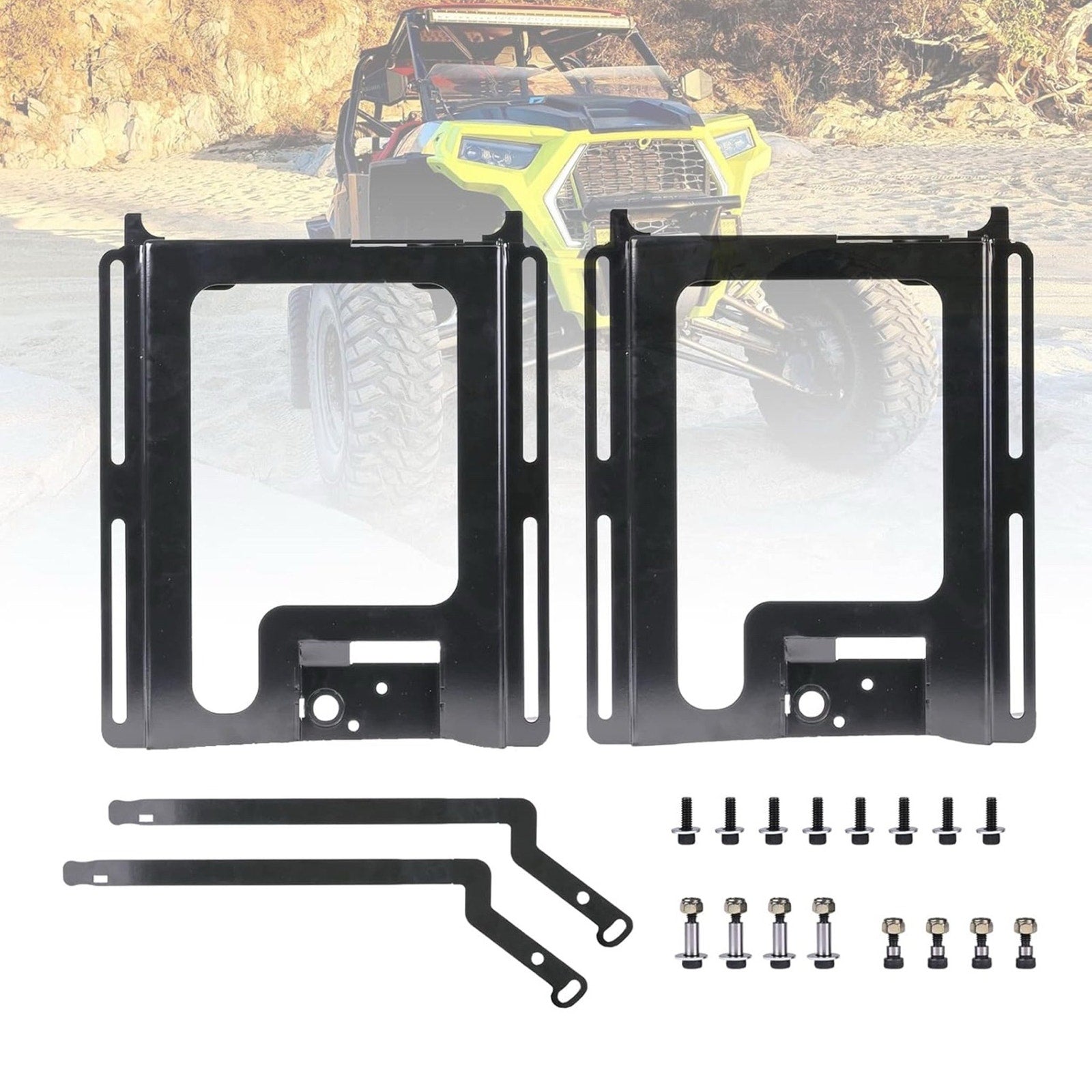 Goldfire RZR Seat ,Universal RZR Seat Lowering Base 1.5" Recline Seat Drop Brackets Mounts for Polaris RZR 800 / 900 / S 1000 / XP 1000 / XP Turbo /General Models