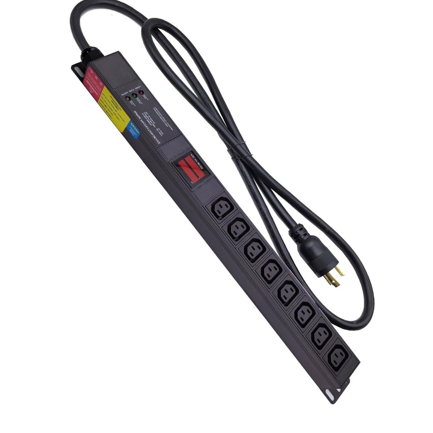 8way C13 C19 30A 120V-240V Metered PDU Current Volts Digital Meter SPD L6-30P amp PDU (06-30A-S005)