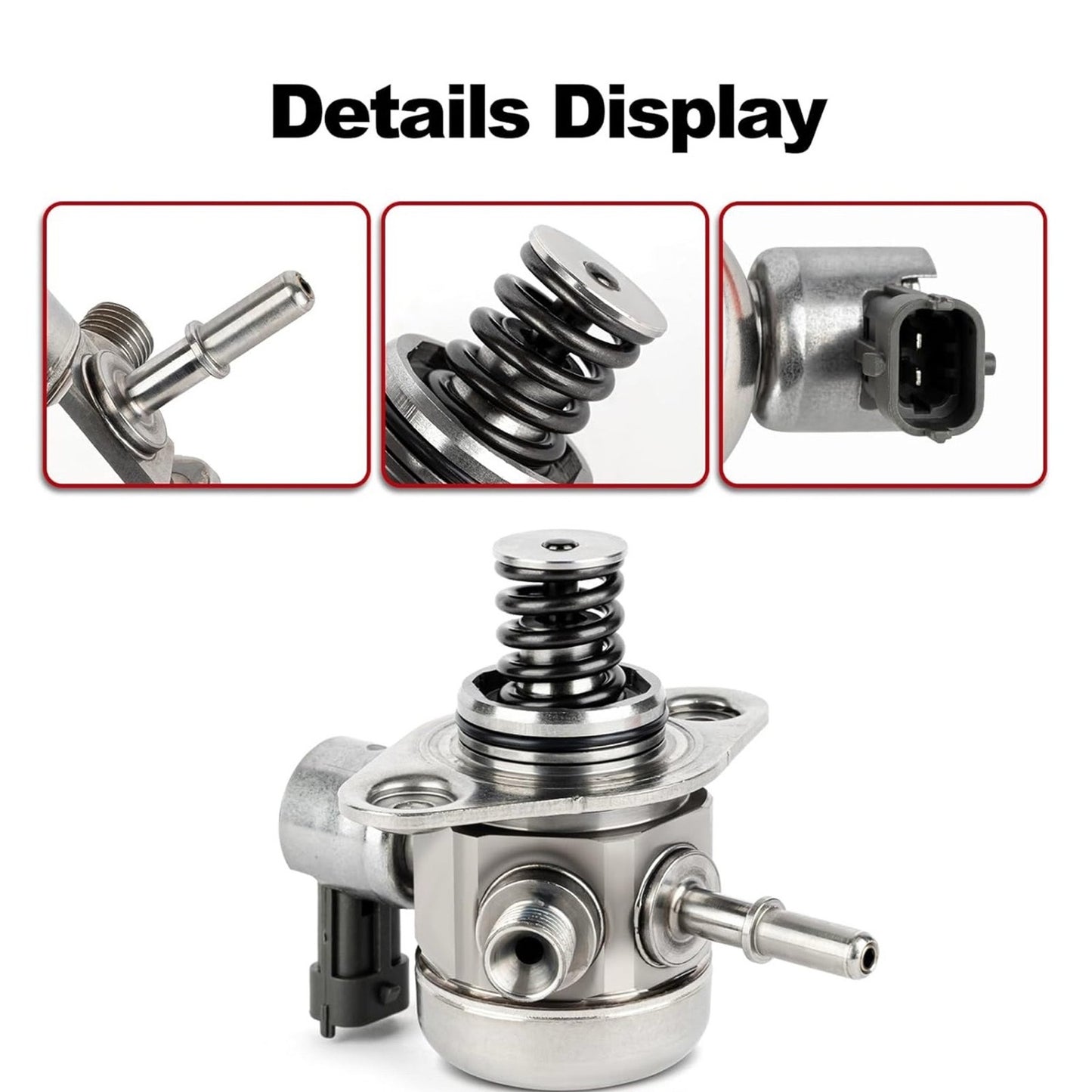 High Pressure Fuel Pump for 2012-2018 Ford Edge Escape Explorer Focus Fusion Police Sedan Land Rover Discovery LR2 Range Rover Evoque Lincoln MKC MKT MKZ L4 2.0L Replace 0261520152