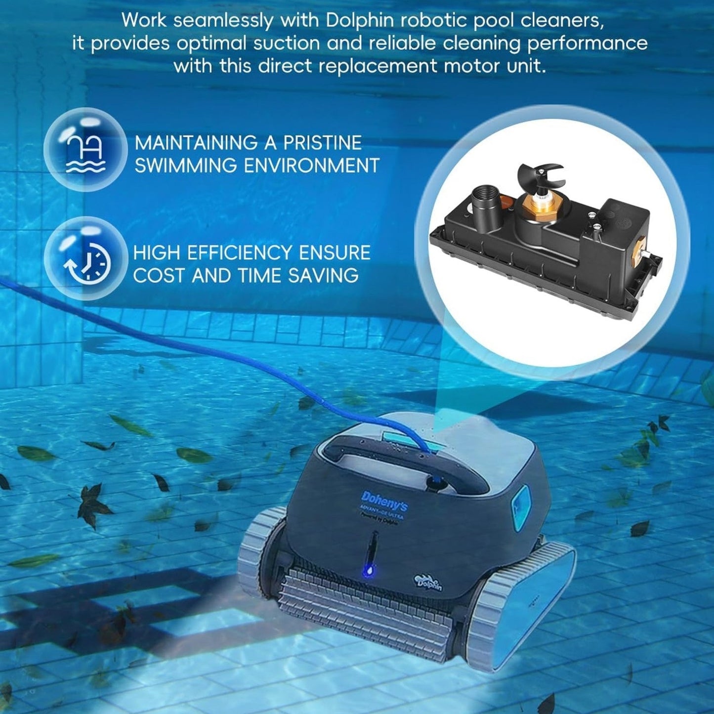 9995372RD-EX Robotic Pool Cleaner Motor Unit For Dolphin Advantage Plus, Deluxe