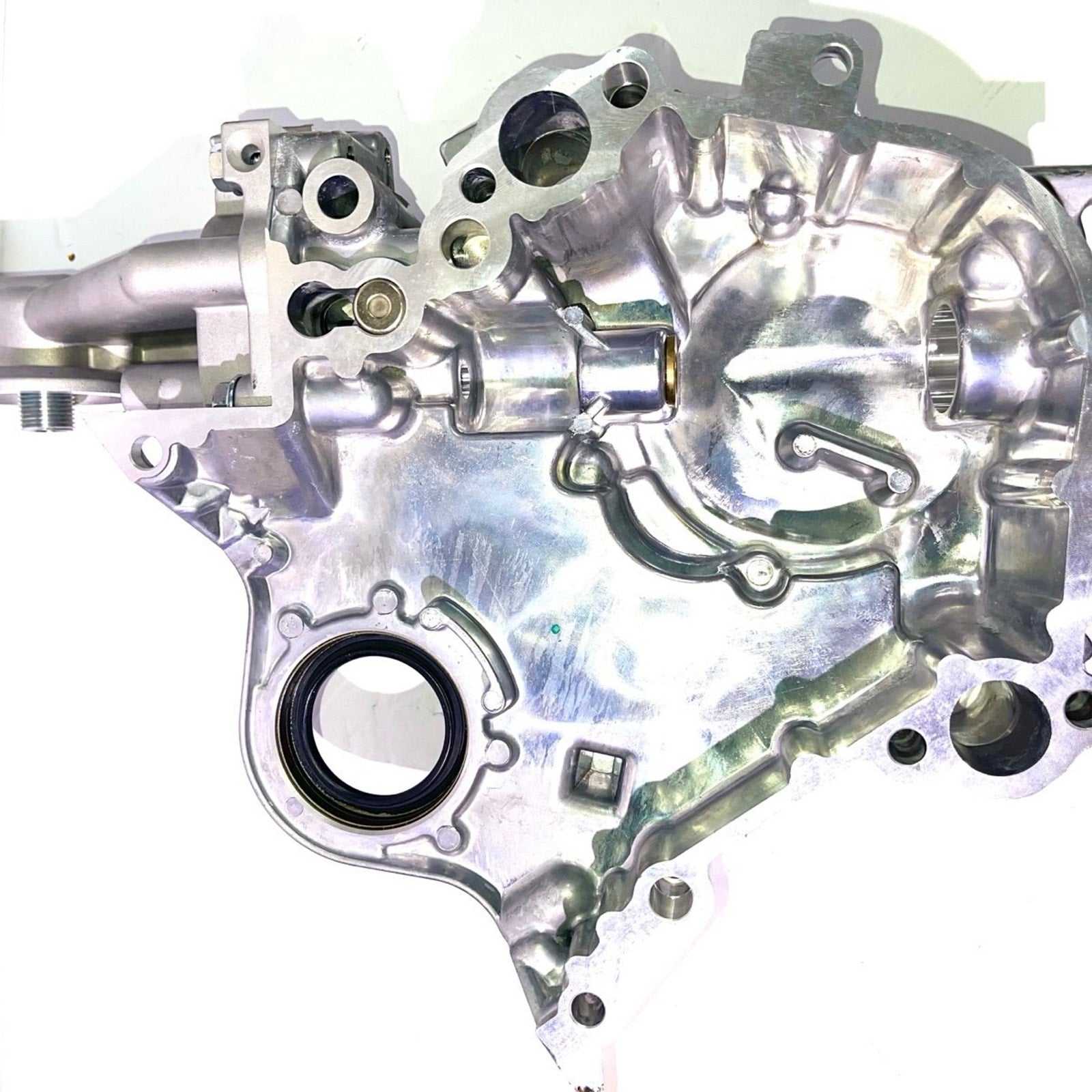 Timing Cover Oil Pump for Ford F150 Pickup Cougar Van Freestar Monterey Mustang Thunderbird Windstar Engine Timing Chain Oil Pump Cover Assembly Replacement TC232EN EQ-TC232EN