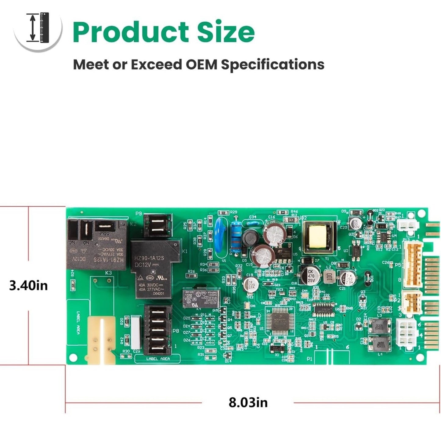 W10110641 Control Board for Whirlpool Kenmore Dryer Main Control Circuit Board Direct Replacement for OEM WPW10110641 AP6015062 1203065 PS11748333 W10110641R
