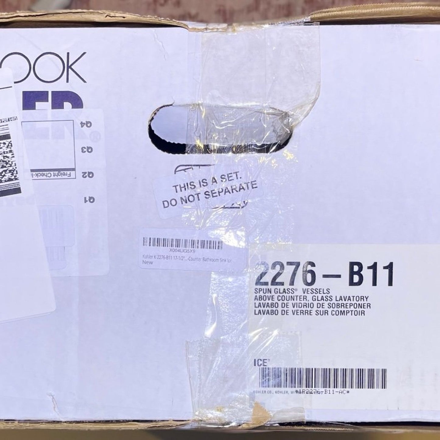 Kohler 1-Bowl Vessel Above-Counter Bathroom Sink Ice K-2276-B11 17-1/2"