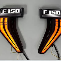 LED Side Fender Marker Light Dynamic Turn Signal for Ford F150 Raptor 2021-2025