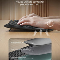 ProtoArc Backlit Bluetooth Ergonomic Keyboard, EK01 Plus Full Size Wireless Spli