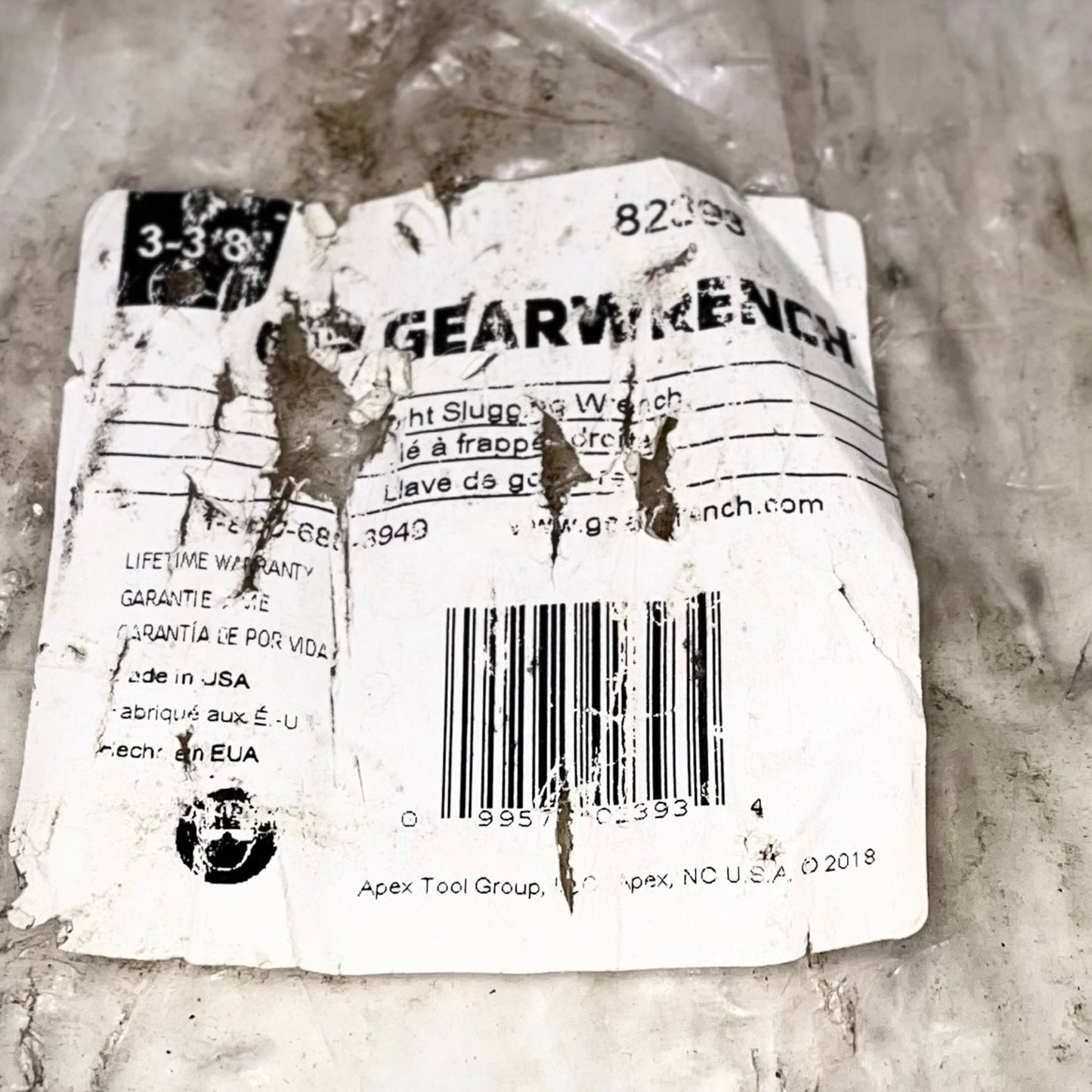 GEARWRENCH Straight Slugging Wrench 12 Point 3-3/8" Alloy Steel 82393