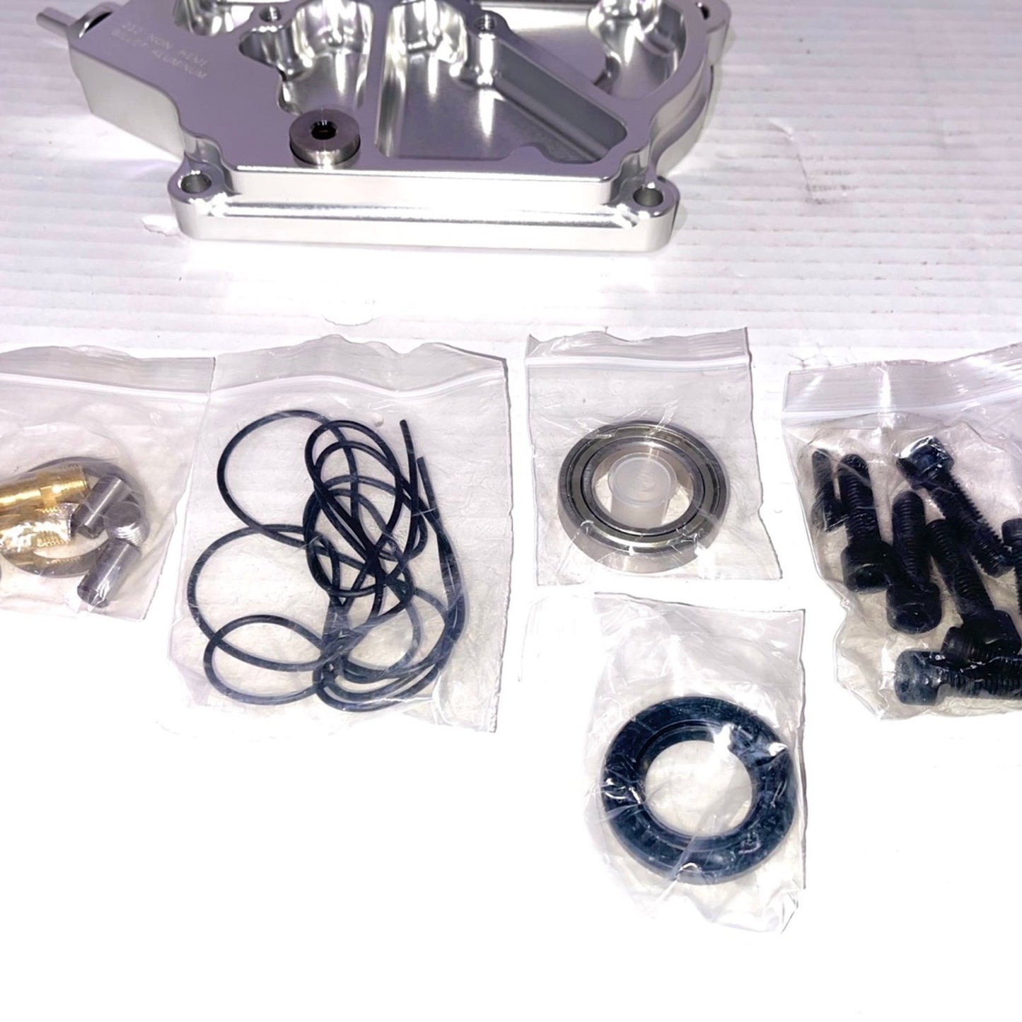 Dual Bearing Billet Side cover For GX200/Clone 196 Predator Hemi, Ghost, Tillotson 212 and 224 Engine Silver