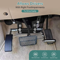 Adjustable Left Foot Accelerator Pedal for Handicap Driving - Easy Up & Switch with Right Foot - Foldable & Fits Automatic Transmission Vehicles