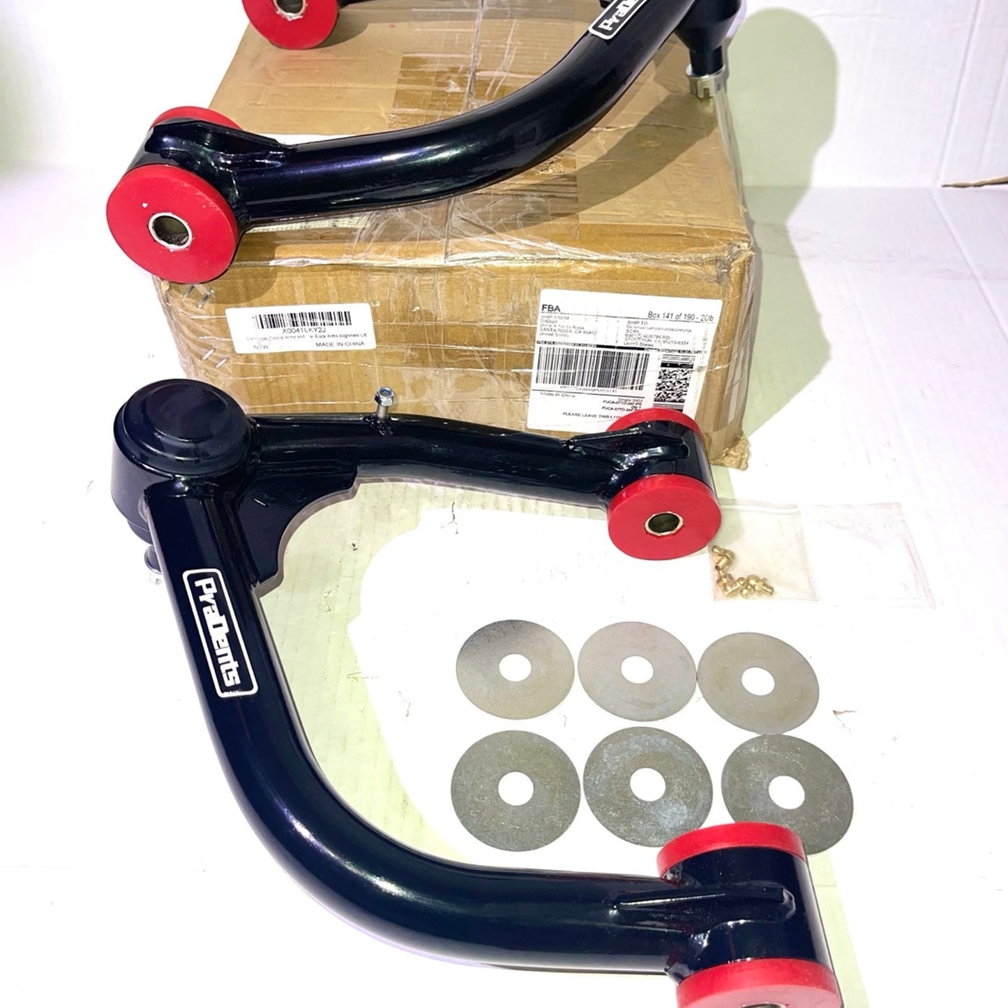 Front Upper Control Arms for 2003-2024 Toyota 4Runner, 2007-2014 FJ Cruiser, 2003-2009 Lexus GX470, 2010-2023 Lexus GX460, 2-4" Lift Tubular Control Arm, Replacement OEM Suspension Arms