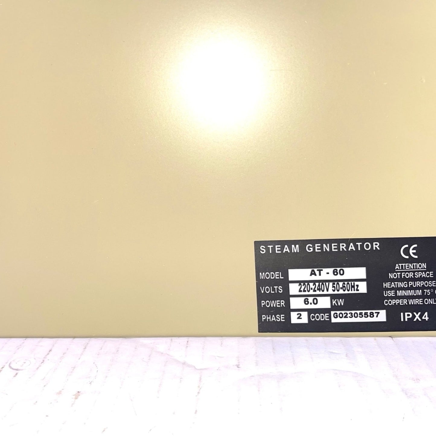 Commercial Self-Draining Steam Generator Shower System CGOLDENWALL 6KW Home Steam Bath Spa Generator 30 min to 12 Hours with Auto Drain 95-131℉ for