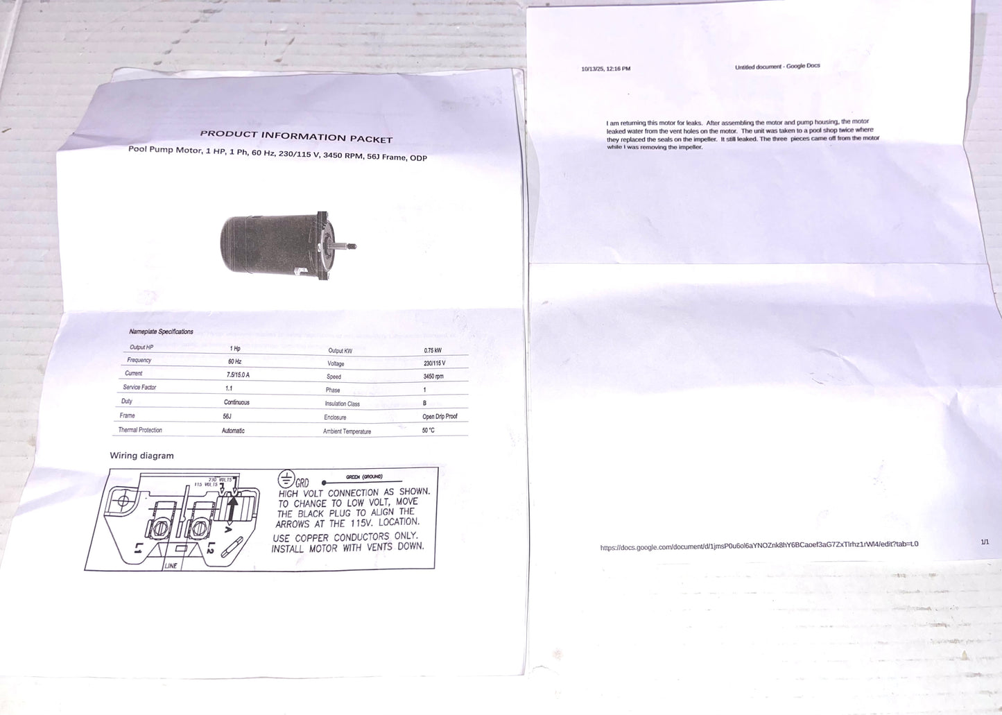 UST1102 1HP Swimming Pool Pump Motor With PS-201 Seal Kit for Hayward Super Pump, Super II, Max Flow, Northstar & Ja-Cuzzi Magnum Pump| 1 HP Single Speed Round C-Face Pool Motor, 115/230V