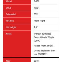 Rancho QuickLIFT RS999911 Suspension Strut Coil Spring Assembly Ford F-150 09-13