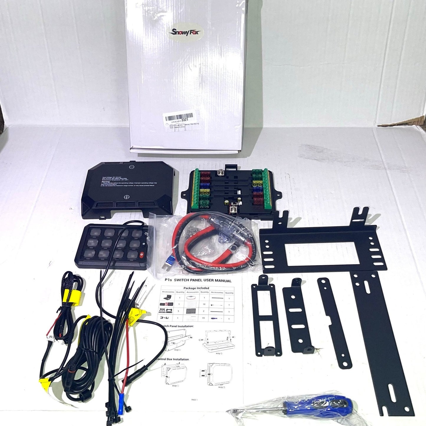 Truck Marine RGB 12 Gang Switch Panel IP65 LED Circuit Control Relay System with Remote Control S DC 12V 24V Panel Control System Versatile Be on The and More Wide Vehicles