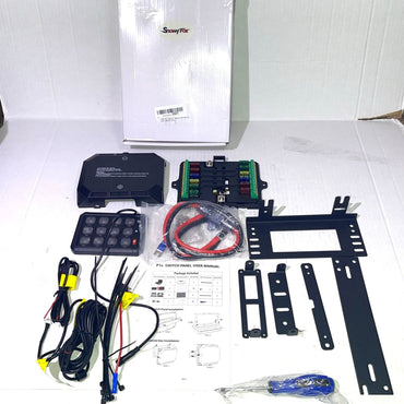 Truck Marine RGB 12 Gang Switch Panel IP65 LED Circuit Control Relay System with Remote Control S DC 12V 24V Panel Control System Versatile Be on The and More Wide Vehicles