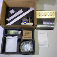 SR SUN RISE Shower Faucet Set Bathroom Square Rain Shower Head with Handheld Spray Wall Mounted Rainfall Shower Fixtures Brushed Nickel Shower Faucet Trim Repair Kits (Contain Shower Valve)