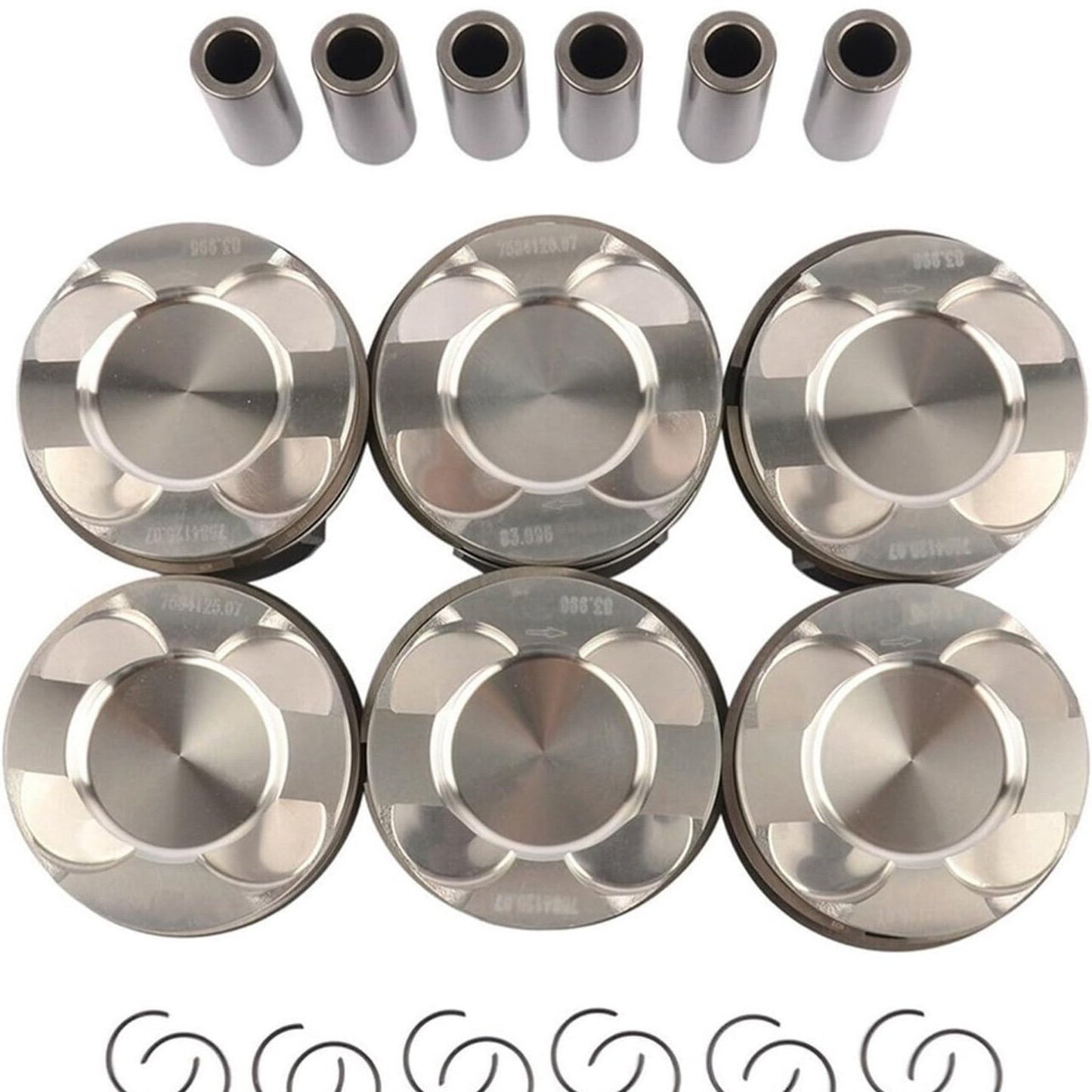 Engine Pistons Rings Set STD Bore 84mm for BMW F20 F21 F30 F10 X3 X4 X5 X6 N55B30 N55B30A 3.0L L6 Twinturbo 11258619196 Replacement] 6X