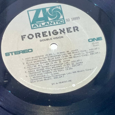 Foreigner Double Vision VINYL RECORD- Atlantic - KSD 19999 - Canada - VG++/NM 1978