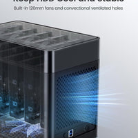 ORICO 5 Bay 3.5inch Hard Drive Enclosure USB 3.0 to SATA Magnetic Tool-Free External HDD Docking Station Case with 12V/6.5A Power Adapter for Family Storage Expansion Up to 90TB (5x18) - DS500U3 Seagate Barracuda ST2000DM008 2 TB 3.5" Internal Hard Drive