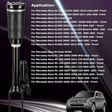 Front Air Suspension Spring Shock Strut Airmatic w/ ADS for 07-2012 Mercedes Benz W164 Mercedes GL550 ML320 GL350 ML550 GL320 ML500 ML63