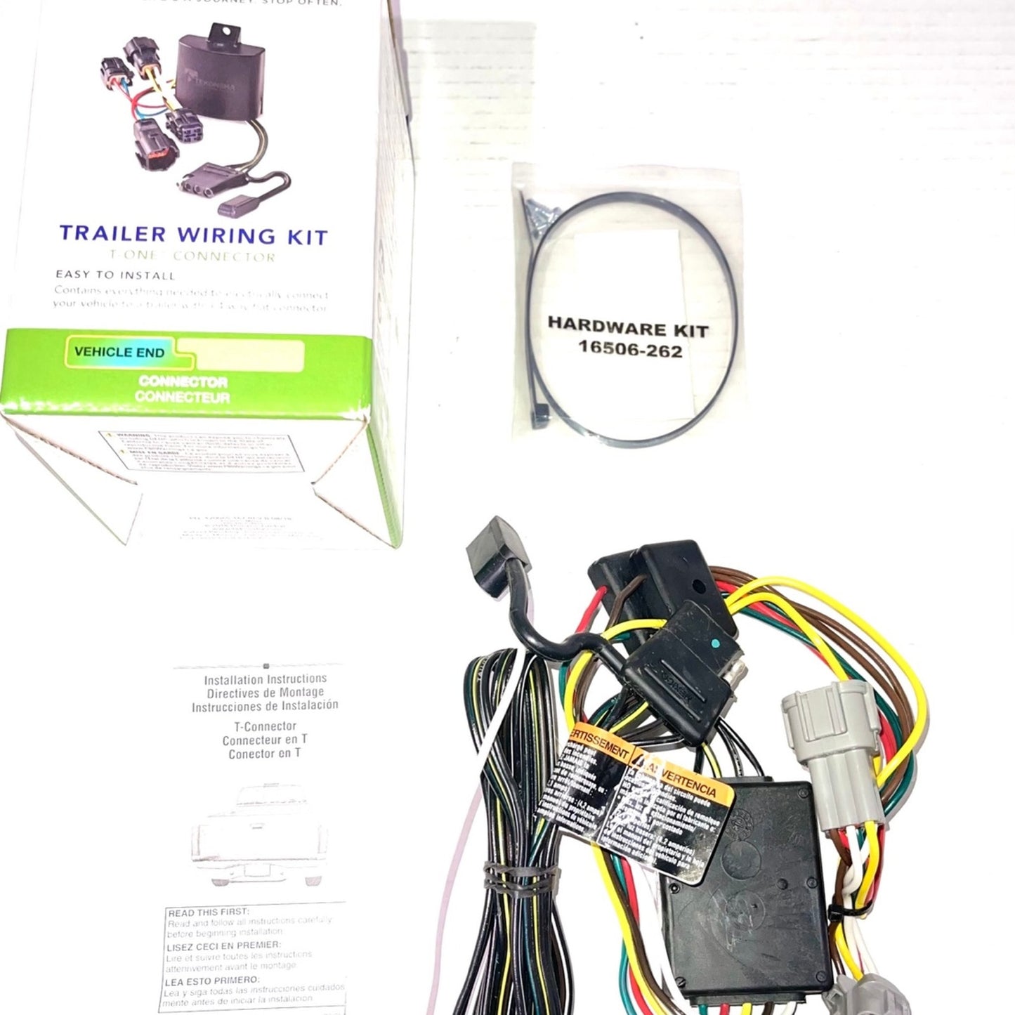 TEKONSHA 118362 T-One T-Connector Custom Harness, 4-Way Flat, w/Converter