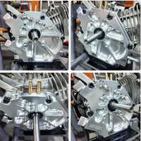 Dual Bearing Billet Side cover For GX200/Clone 196 Predator Hemi, Ghost, Tillotson 212 and 224 Engine Silver