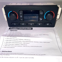 Climate Control Module A/C Heater 599-211XD Buick Rainier Cadillac Escalade Chevrolet Avalanche Silverado 1500 2500 3500 Suburban Tahoe Trailblazer GMC Yukon Sierra Envoy