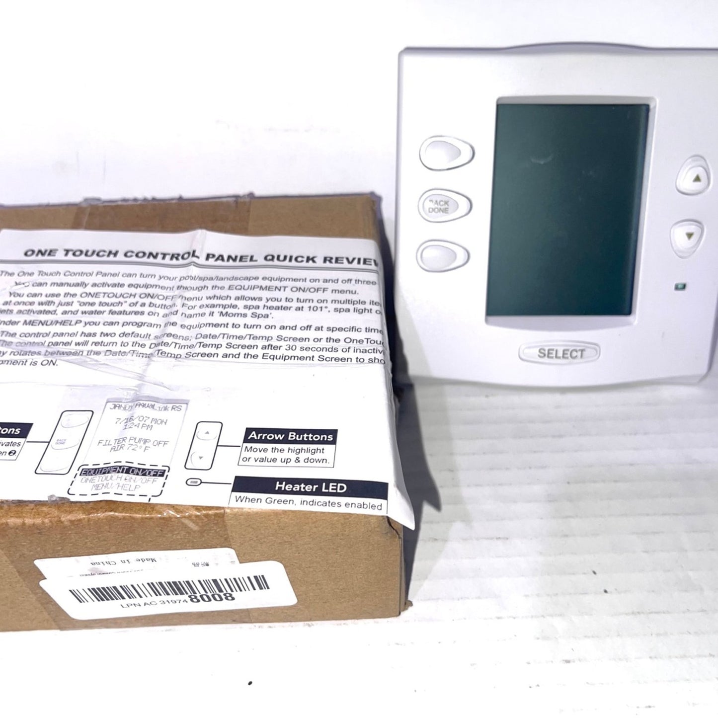 R0551800 Service Controller for Zodiac Jan-dy AquaLink RS One Touch Control System, Pool & Spa Control Panel PCB Buttons, LED, LCD, Connector 3.6FT Cable