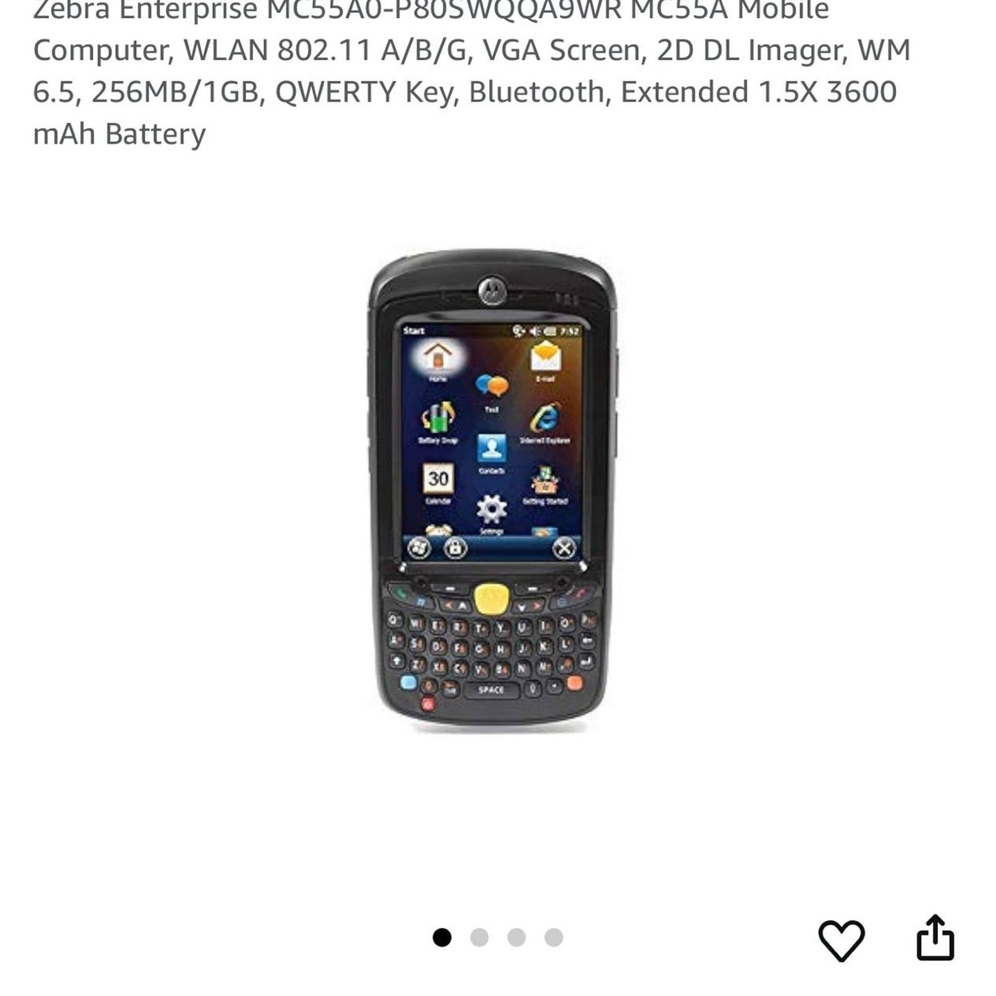 Zebra Motorola Mobile Computer MC65 Barcode Inventory Koisk-MRSP: $1,056 NOTE*