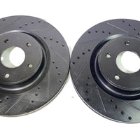 Brake Rotors For 1994-2004 Ford Mustang Rear Drilled Slotted Disc Brake Rotors | Brakes and Rotors