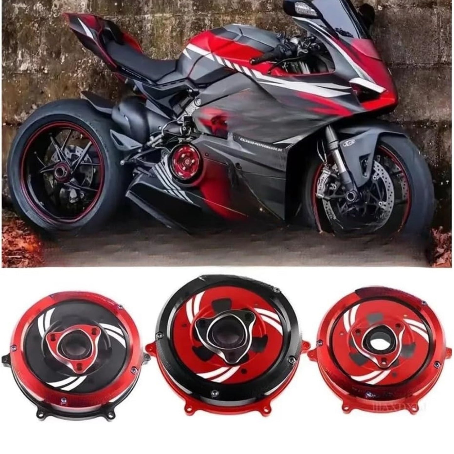 Motorcycle Clutch Cover Engine Protection Protector Cover for Panigale 959/1199/1299 V2 V4 Mo
