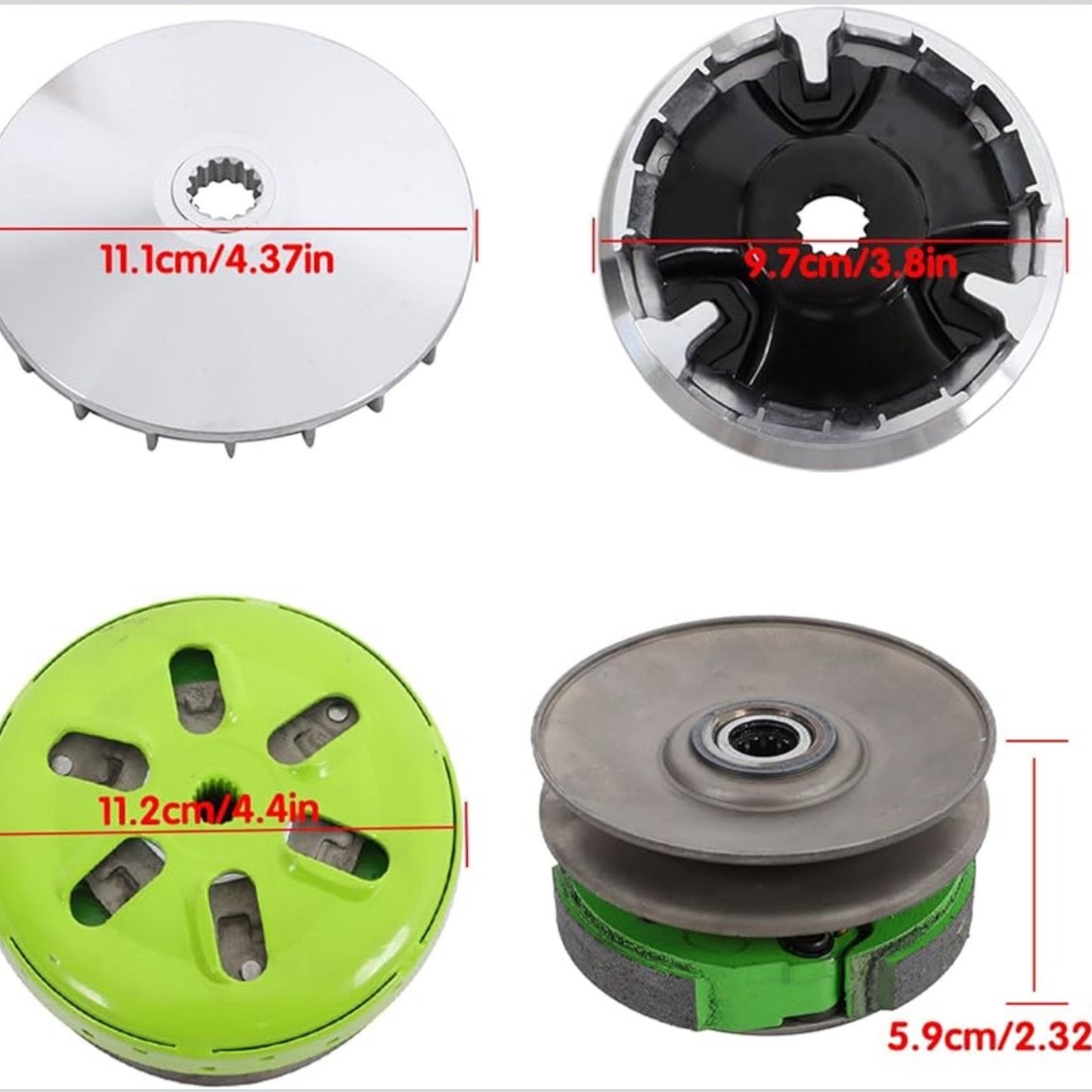 Performance Transmission Clutch Kit 0453459 0453455 0453454 Replacement for Polaris Outlaw 90 & 110 ATV 2016-Current