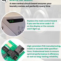 W10110641 Control Board for Whirlpool Kenmore Dryer Main Control Circuit Board Direct Replacement for OEM WPW10110641 AP6015062 1203065 PS11748333 W10110641R