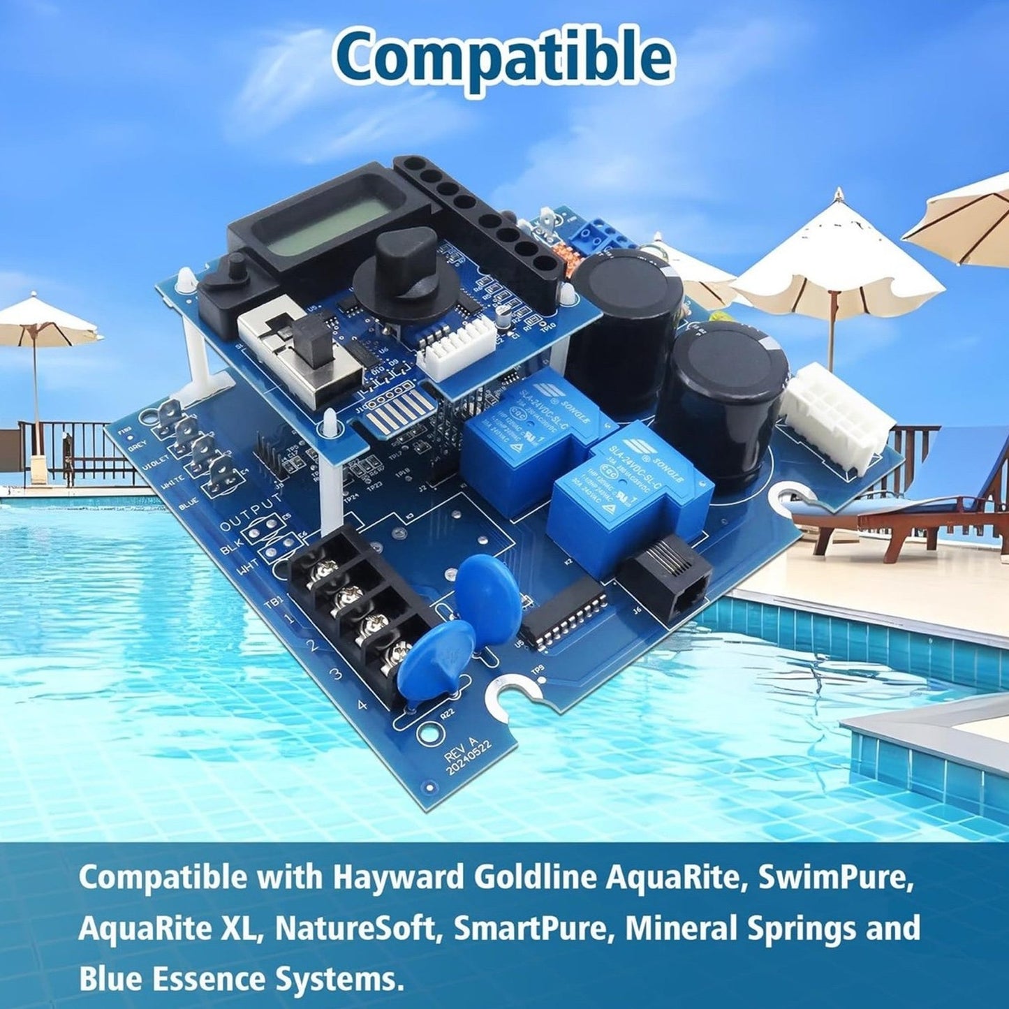 GLX-PCB-RITE Main Circuit Board & GLX-PCB-DSP Display Board with Hayward Goldlin