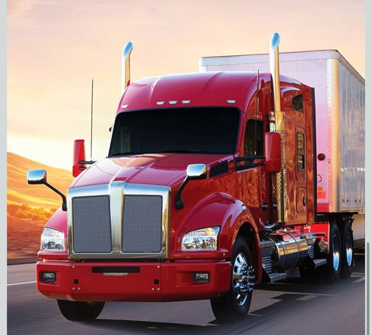 Bumper Grille for 2010-2024 Kenworth T680 Radiator Grill w/Bug Screen Silvery Plastic + Aluminium Replacement for L296155100 L456064110