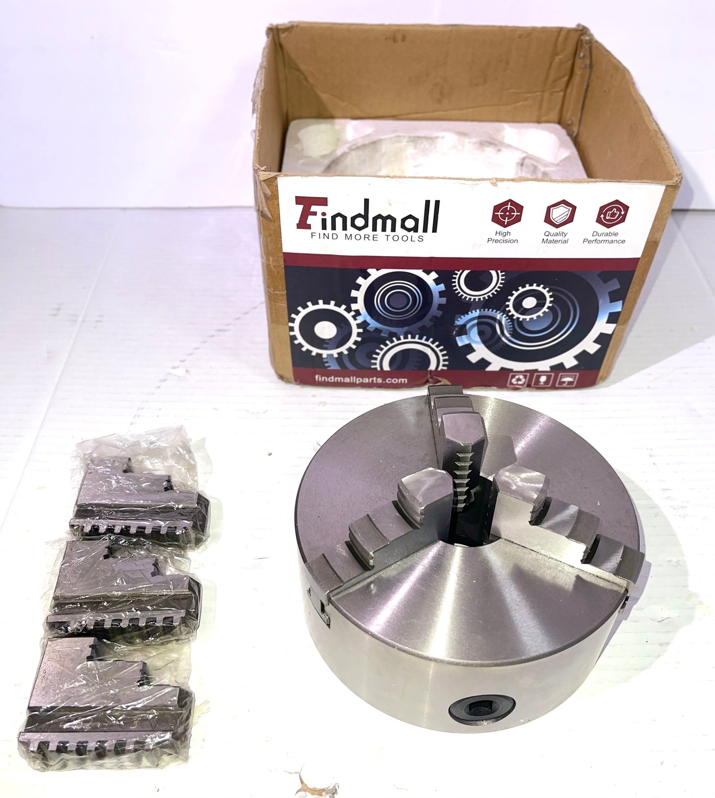 VERTEX 10" 3-Jaw Front Mount Lathe Chuck 2 Sets Of Jaws 10" Chuck Size 3800-5824