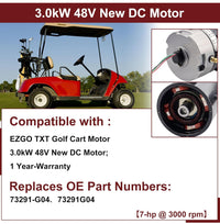 DC Motor 48V 2.6KW 3.5HP DM430 For Yamaha for Hitachi Golf Carts G29 Drive