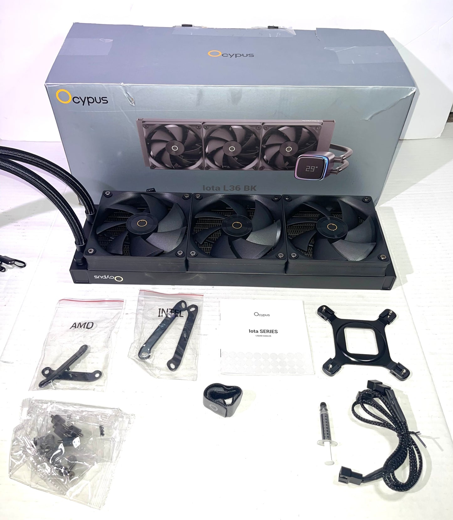 Iota L36 BK AIO CPU Cooler Liquid 360mm Temp Digital Display,ARGB Aluminum PUMP