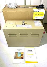 CGOLDENWALL 6KW Commercial Self-Draining Steam Generator Shower System Home Steam Bath Spa Generator 30 min to 12 Hours with Auto Drain 95-131℉ for Suitable Space Heating 6 m³/212 Cubic feet (6KW)