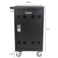 ARTMAN B30EL Tablet/Chromebook/Laptop Charging Cart with Keypad Lock (30 Devices) Slot