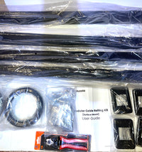 Muzata 15-20FT Modular Black Cable Railing Kit 36” 4 Level Post Kit Complete Set Cable Railing System For Decks Length Adjustable Easy DIY With Paper User Guide (No Handrail) RWS2 BH4S