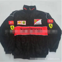 Men Women Vintage Ferrari F1 Racing Bomber Jacket