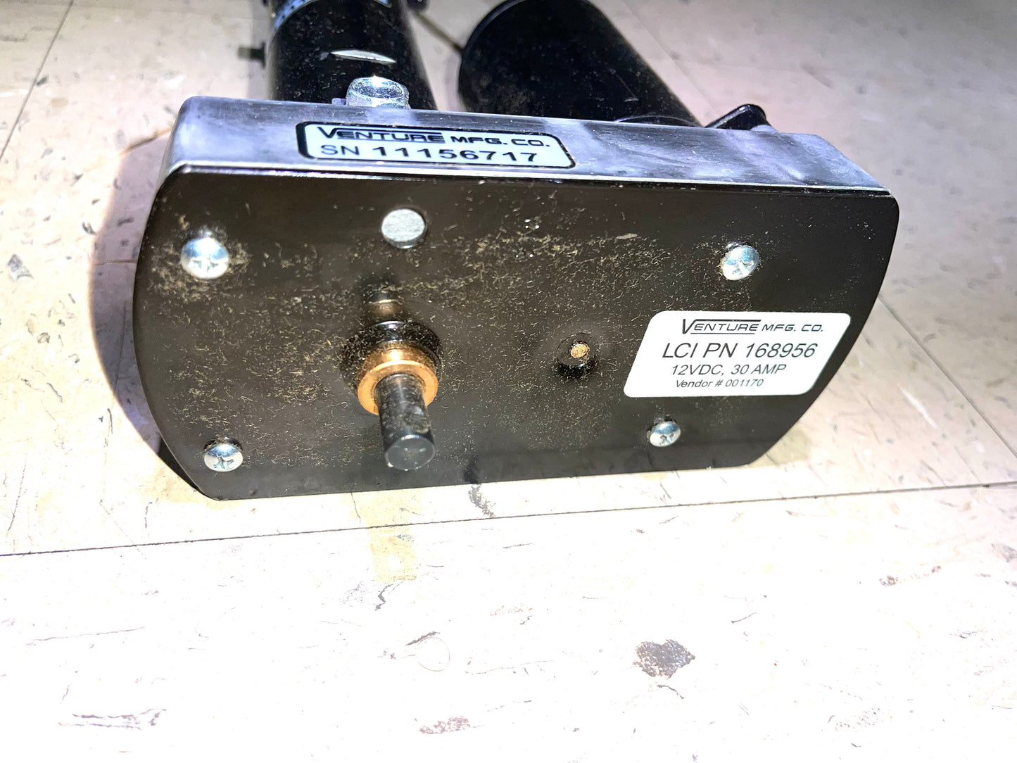 Lippert Venture Through-Frame Slide-Out Motor Assembly High-Speed Actuator 12V DC 18:1 30 Amps 9,500