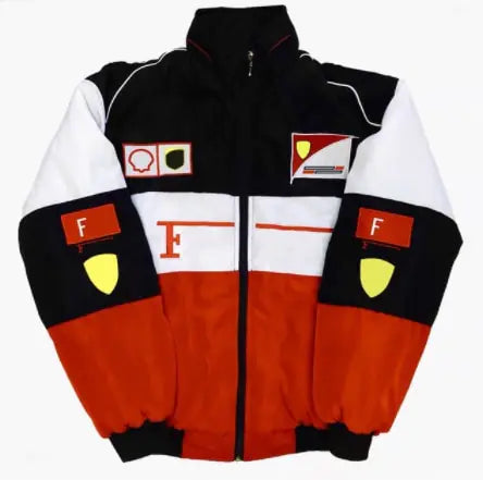 Men Women Vintage Ferrari F1 Racing Bomber Jacket