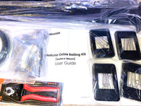 Muzata 15-20FT Modular Black Cable Railing Kit 36” 4 Level Post Kit Complete Set Cable Railing System For Decks Length Adjustable Easy DIY With Paper User Guide (No Handrail) RWS2 BH4S