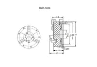 VERTEX 10" 3-Jaw Front Mount Lathe Chuck 2 Sets Of Jaws 10" Chuck Size 3800-5824